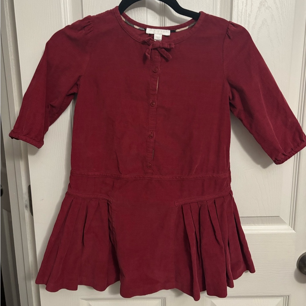 Burberry Children | Red Corduroy Dress Sz 8Y‎